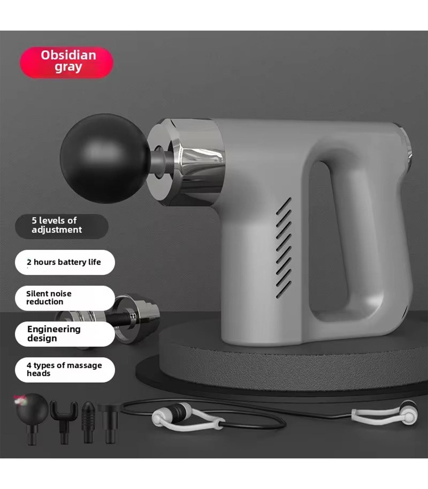 Electric Deep Tissue Massage Gun – Facial Impact Therapy for Muscle Relief &amp; Wellness