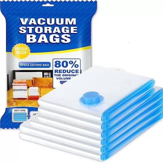 Vacuum Compression Storage Bags – Thickened Transparent Bags for Clothes & Quilts