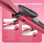 WAIKIL 2 in 1 Electric Spiral Curling Iron & Travel Hair Straightener – Professional Wavy Hair Styler for Women