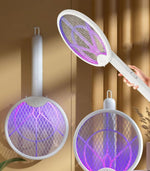 Wall-Mounted Foldable Mosquito Killer – Handheld &amp; Rotatable USB Charging Fly Swatter, Outdoor Anti-Mosquito Device