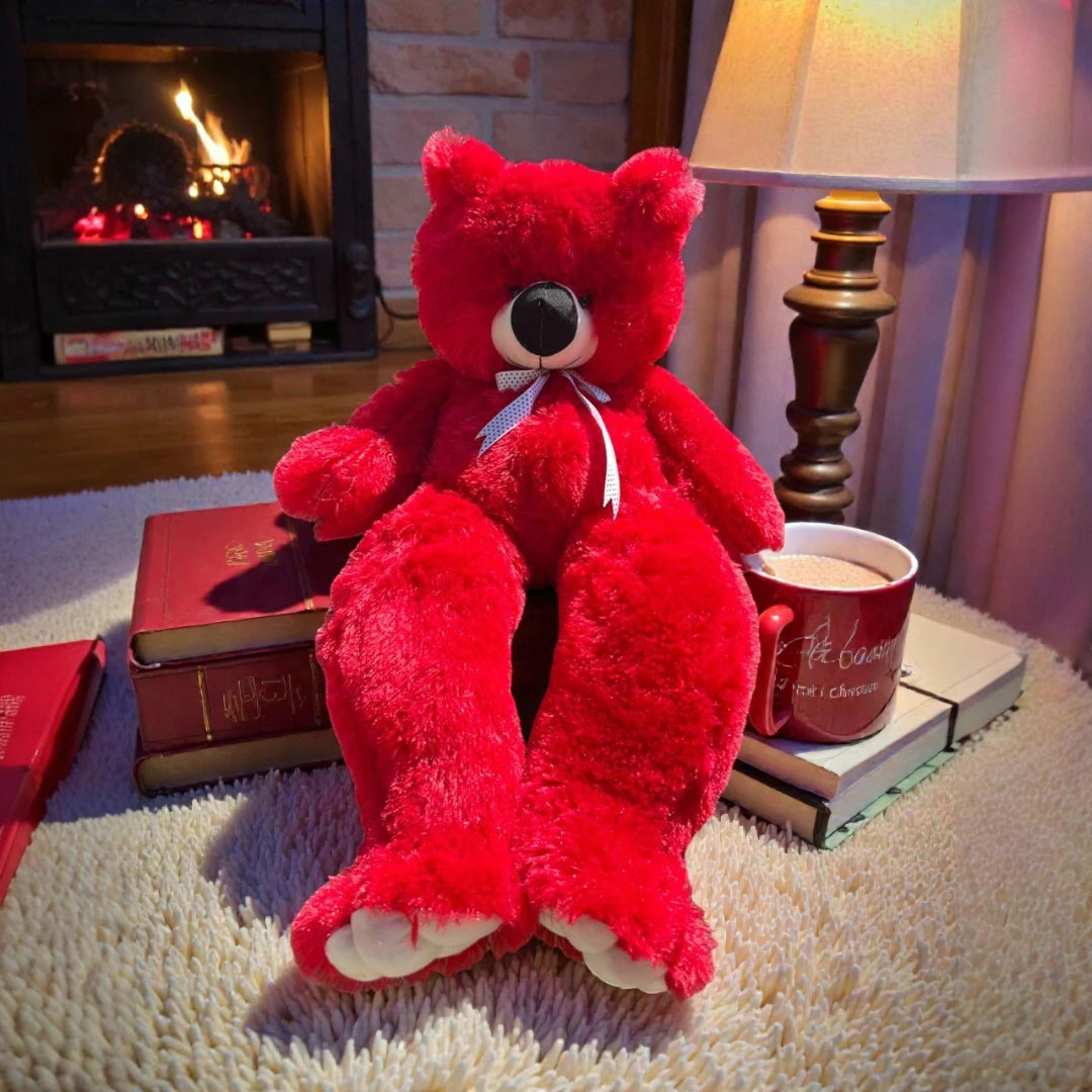 Valentine Special 2.5 Ft Giant Red Teddy Bear – Extra Large Soft Plush Romantic Gift