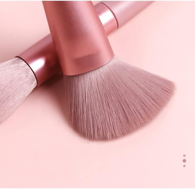 8-Piece Professional Makeup Brush Set with Storage Pouch – Soft Wool Fiber Cosmetic Brushes