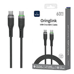 WiWU Oringlink 60W USB-C to USB-C PD Fast Charging Cable – 1M