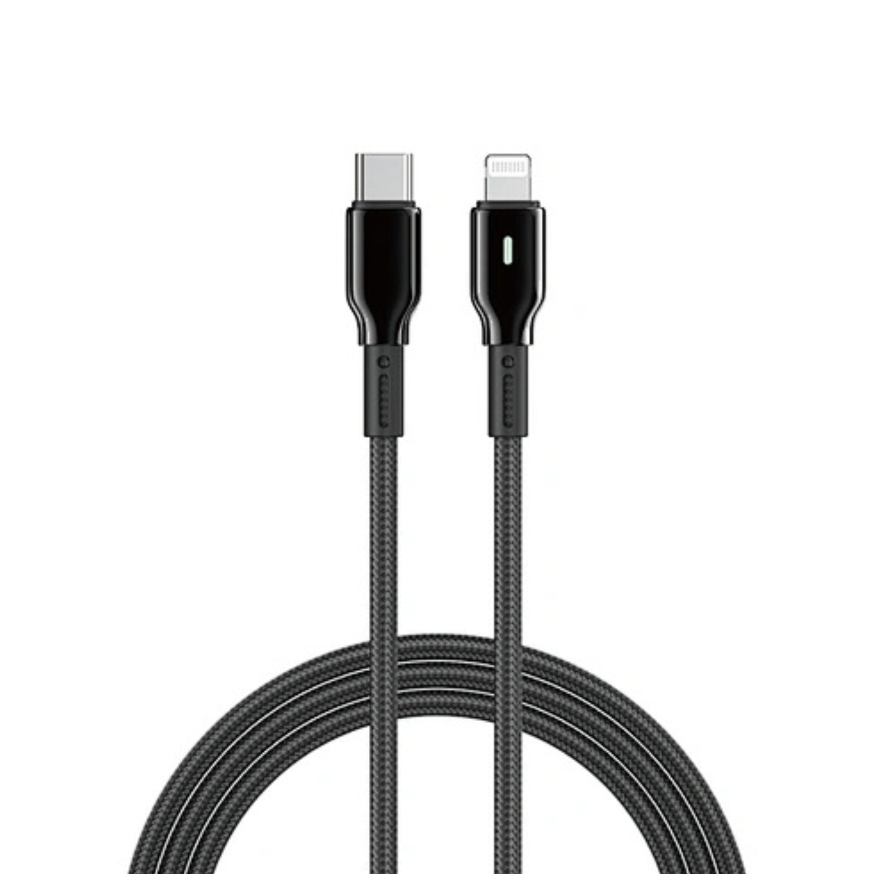 WiWU Drualink 27W USB-C to Lightning Fast Charging Cable – PD Fast Charge with LED Indicator (1M)