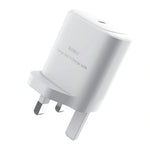 WiWU WI-G008 Essen 30W GaN Fast Charger + USB-C to USB-C Cable Combo (UK 3-Pin)