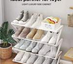 Z-Shaped Modern Shoe Rack | Multi-Layer Space-Saving Organizer | Stylish Open Shelf Shoe Storage