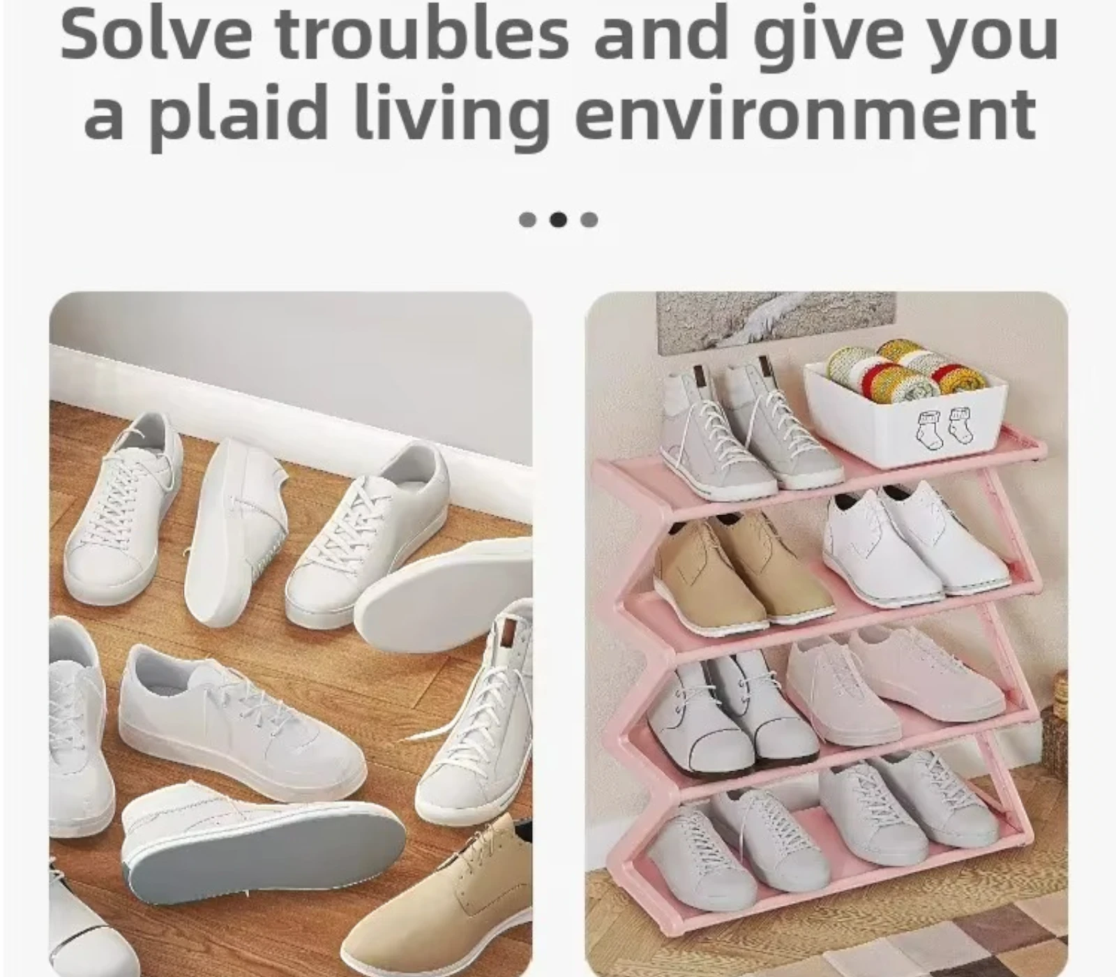 Z-Shaped Modern Shoe Rack | Multi-Layer Space-Saving Organizer | Stylish Open Shelf Shoe Storage