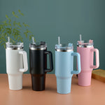 1200ml Stainless Steel Insulated Tumbler – Bingba / Stanley Thermal Cup with Handle & Straw
