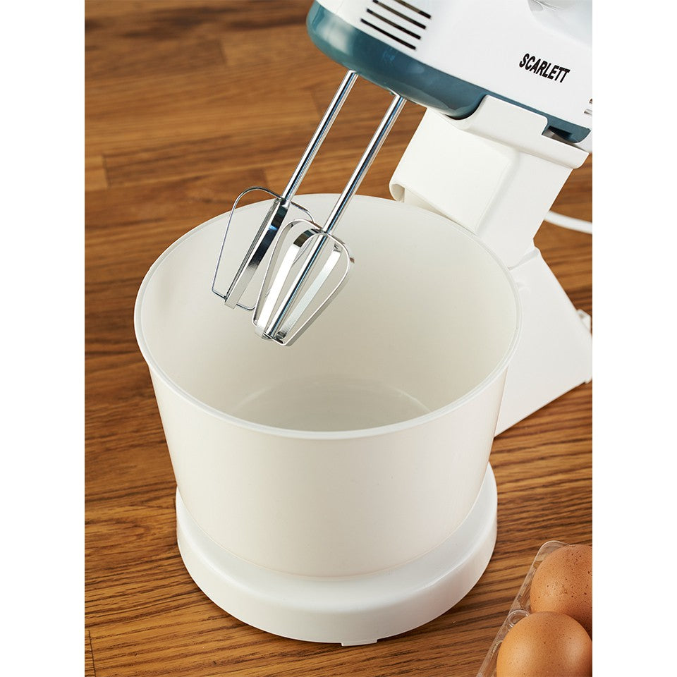 Scarlett 7-Speed Electric Hand Mixer with Bowl – 150W Kitchen Mixer Set