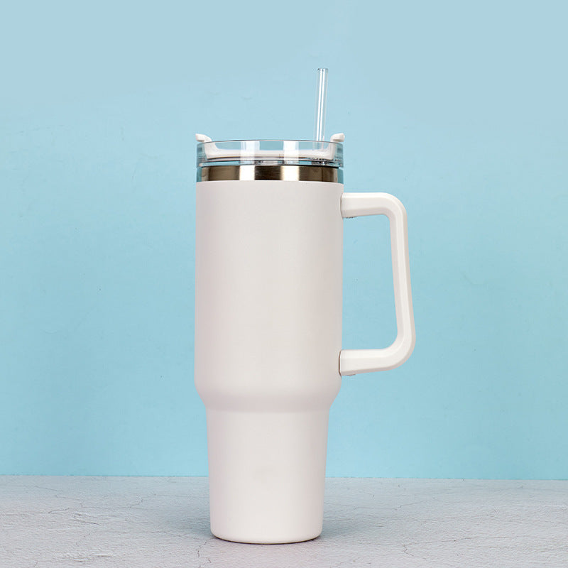 1200ml Stainless Steel Insulated Tumbler – Bingba / Stanley Thermal Cup with Handle & Straw