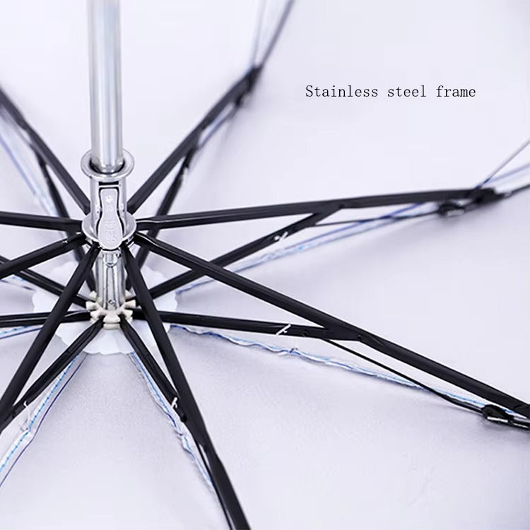 Folding Travel Umbrella – UV Protection, Waterproof & Wind-Resistant Sun & Rain Umbrella