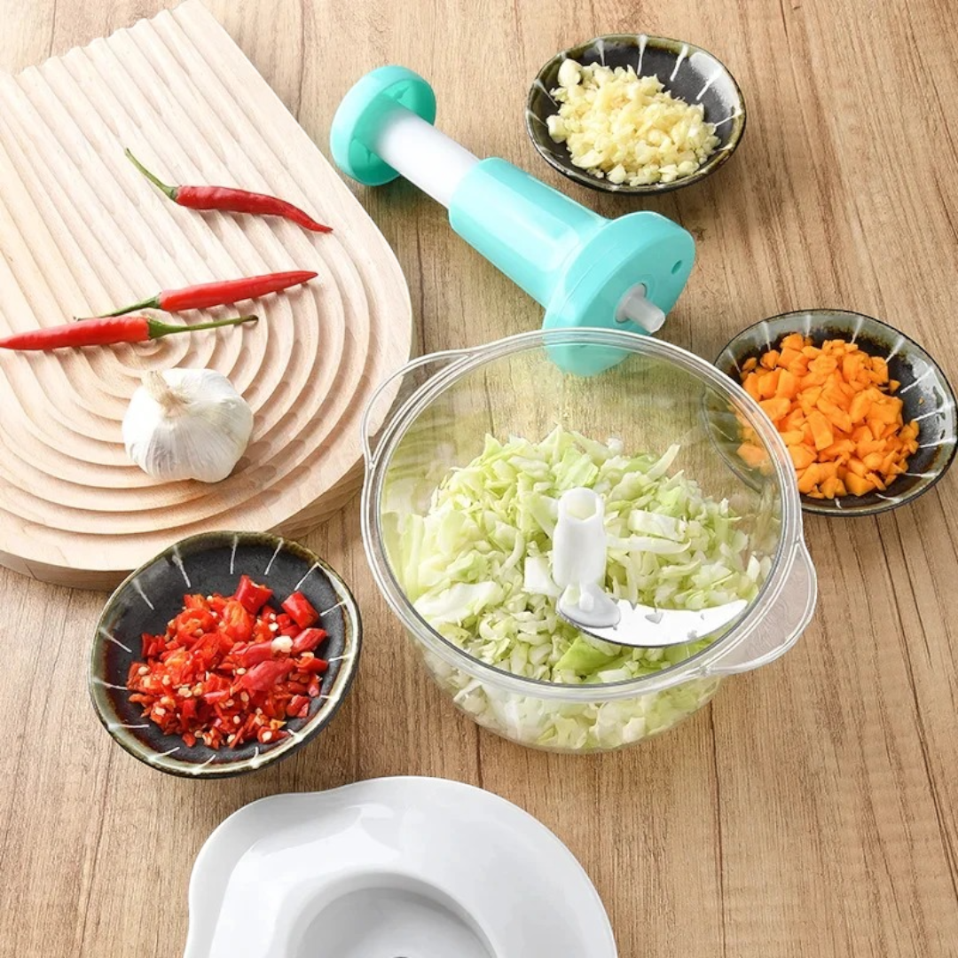 Manual Press Garlic Paste Processor – Press-Type Vegetable Slicer & Household Multifunctional Meat Grinder