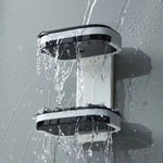 Wall Mounted Double Layer Soap & Sponge Holder