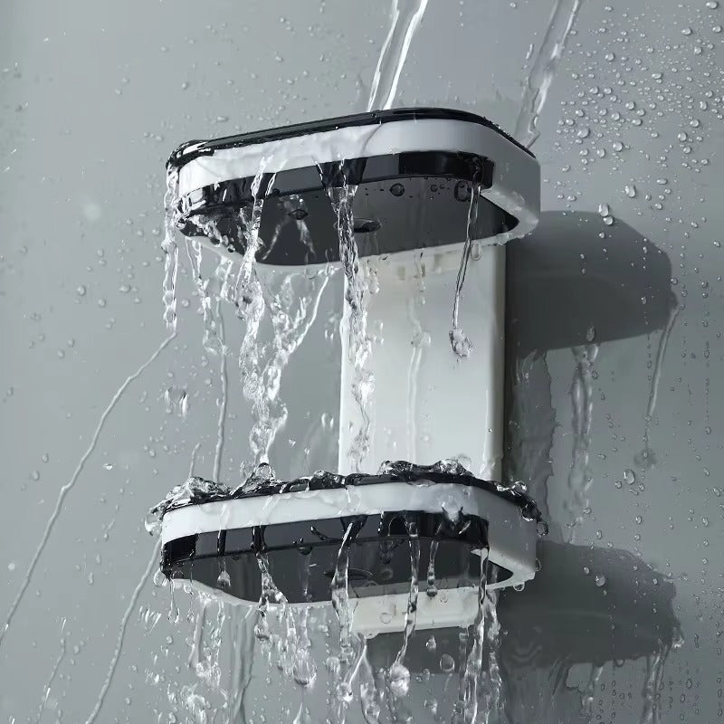 Wall Mounted Double Layer Soap & Sponge Holder