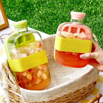 2-in-1 Ice Cube Tray Water Bottle – Summer Portable Ice Maker Cup with Straw