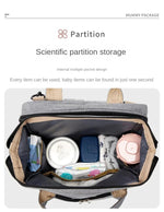 Mommy Diaper Bag Backpack – Large Capacity Baby Travel Bag with Changing Mat & Bottle Storage