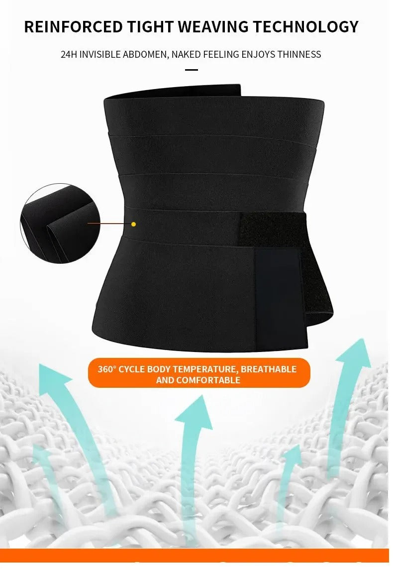 Women’s Waist Trainer Bandage Wrap – Tummy Control Slimming Belt for Workout & Postpartum Support