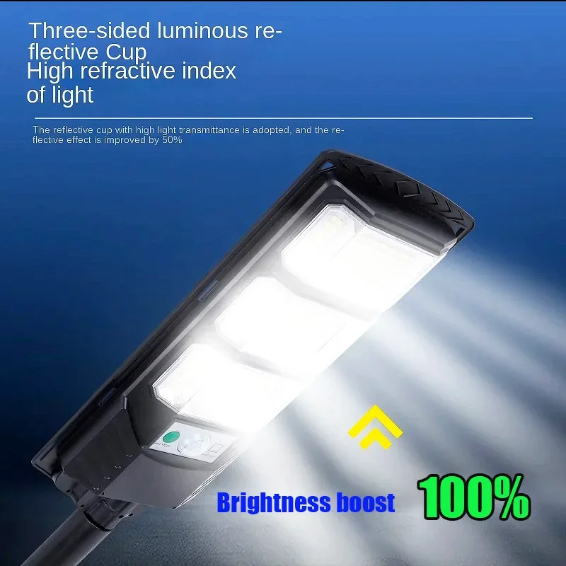 60W Solar LED Outdoor Light – Motion Sensor Waterproof Security Wall Lamp with Remote Control