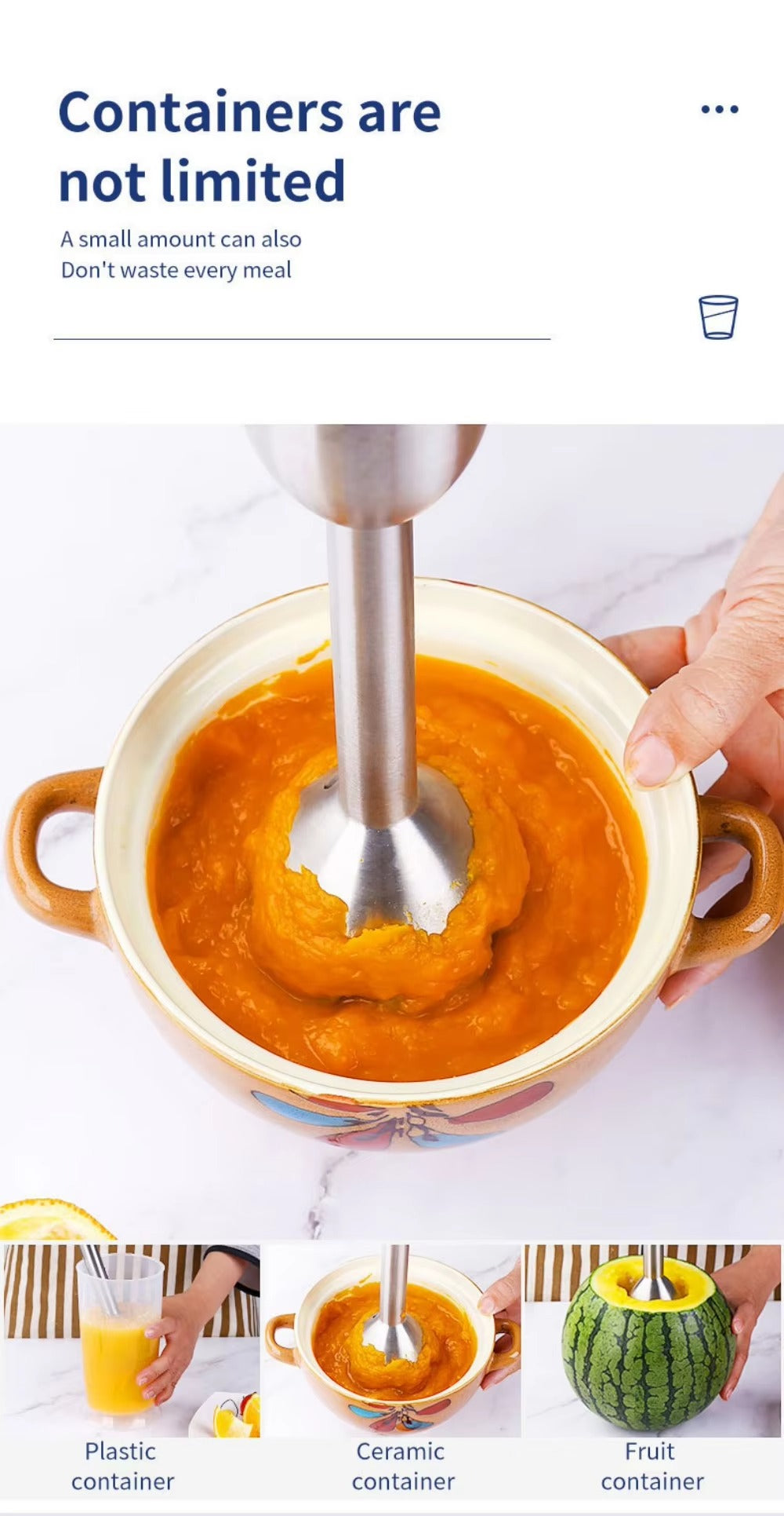 SOKANY 400W Hand Blender – Multi-Functional Mixer with Stirring Rod