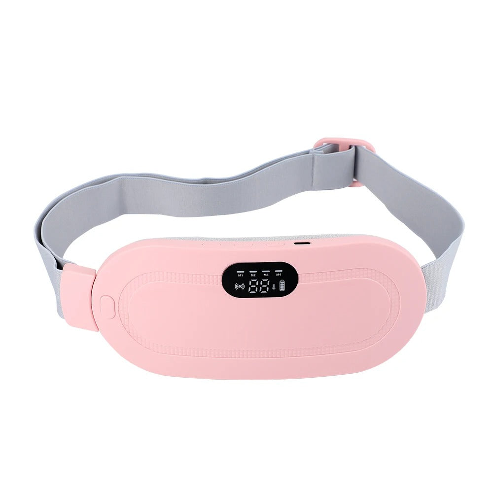 Electric Period Pain Relief Belt with Heat & Vibration – Rechargeable Menstrual Cramp Massager