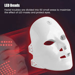 Rechargeable 7-Color LED Facial Mask – Photon Light Therapy Skin Rejuvenation & Face Lifting Beauty Device