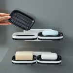 Wall Mounted Double Layer Soap & Sponge Holder