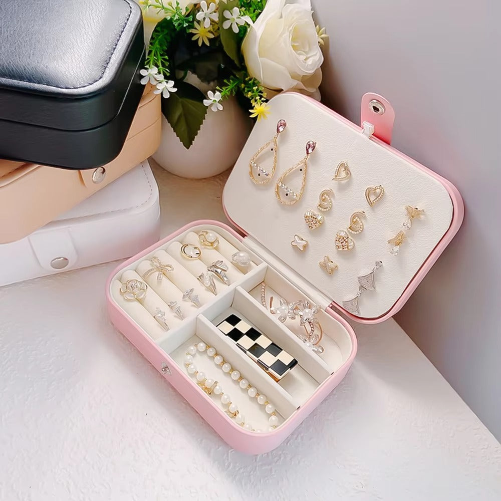 Portable Jewelry Storage Box – HighEnd, Exquisite Design, Large Capacity Travel Jewelry Organizer Bag