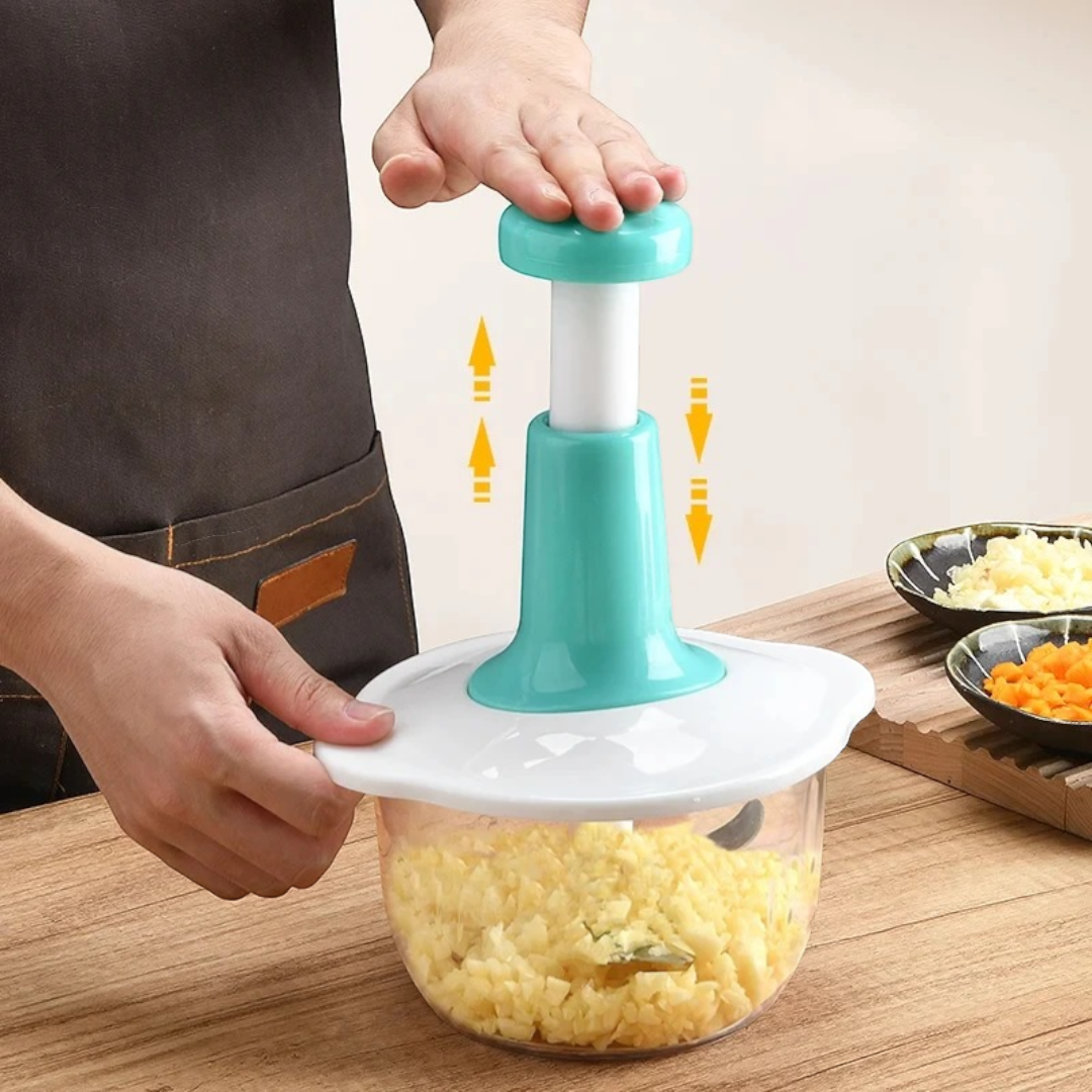 Manual Press Garlic Paste Processor – Press-Type Vegetable Slicer & Household Multifunctional Meat Grinder