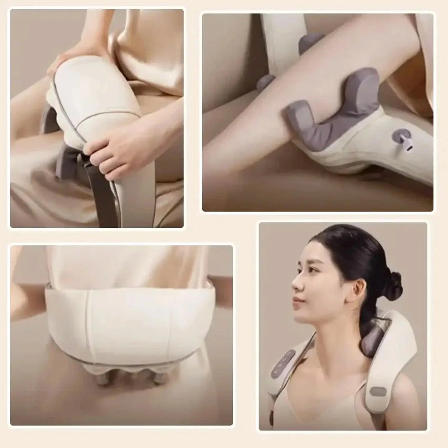 Shiatsu Neck &amp; Shoulder Massager with Heat – Deep Tissue Kneading Back &amp; Body Massage Device