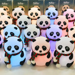 Cute Panda Silicone Night Light – Rechargeable Touch Sensor LED Bedside Lamp for Kids & Nursery