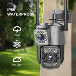 4MP Dual Lens WiFi Security Camera – Outdoor PTZ CCTV with Night Vision, AI Motion Detection & Mobile App (V380 Pro)