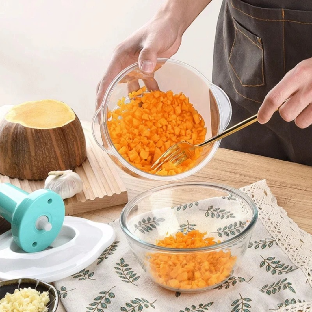 Manual Press Garlic Paste Processor – Press-Type Vegetable Slicer & Household Multifunctional Meat Grinder