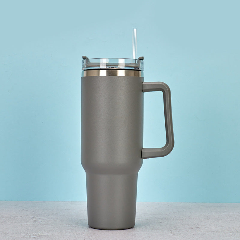 1200ml Stainless Steel Insulated Tumbler – Bingba / Stanley Thermal Cup with Handle & Straw