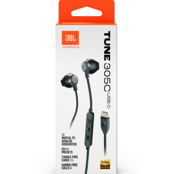 JBL Tune 305C USB-C Wired Hi-Res Earbuds