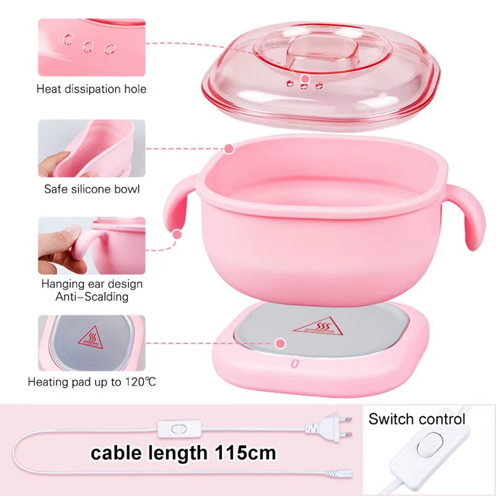 Portable Silicone Wax Heater Pot 400ML – Hair Removal Wax Warmer Machine