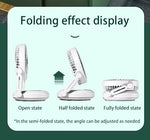 USB Rechargeable Mini Folding Fan – 2400mAh Portable Table Fan with Night Light