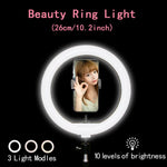 10-Inch LED Ring Light with Tripod & Remote – Dimmable Selfie & Video Light