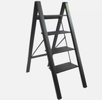 Folding 3-Step Ladder – Lightweight Anti-Slip Steel Household Step Stool
