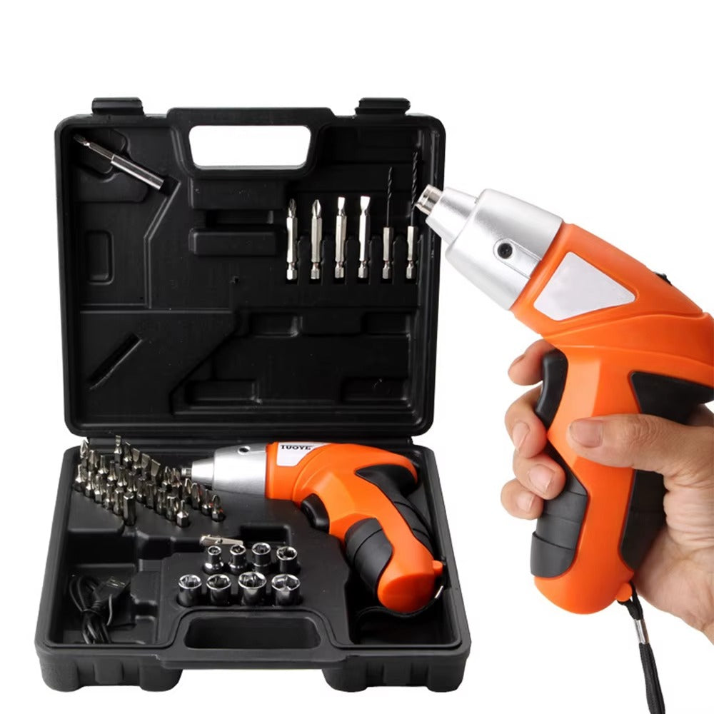 45-Piece Cordless Electric Screwdriver Set – 4.8V Rechargeable Power Tool Kit