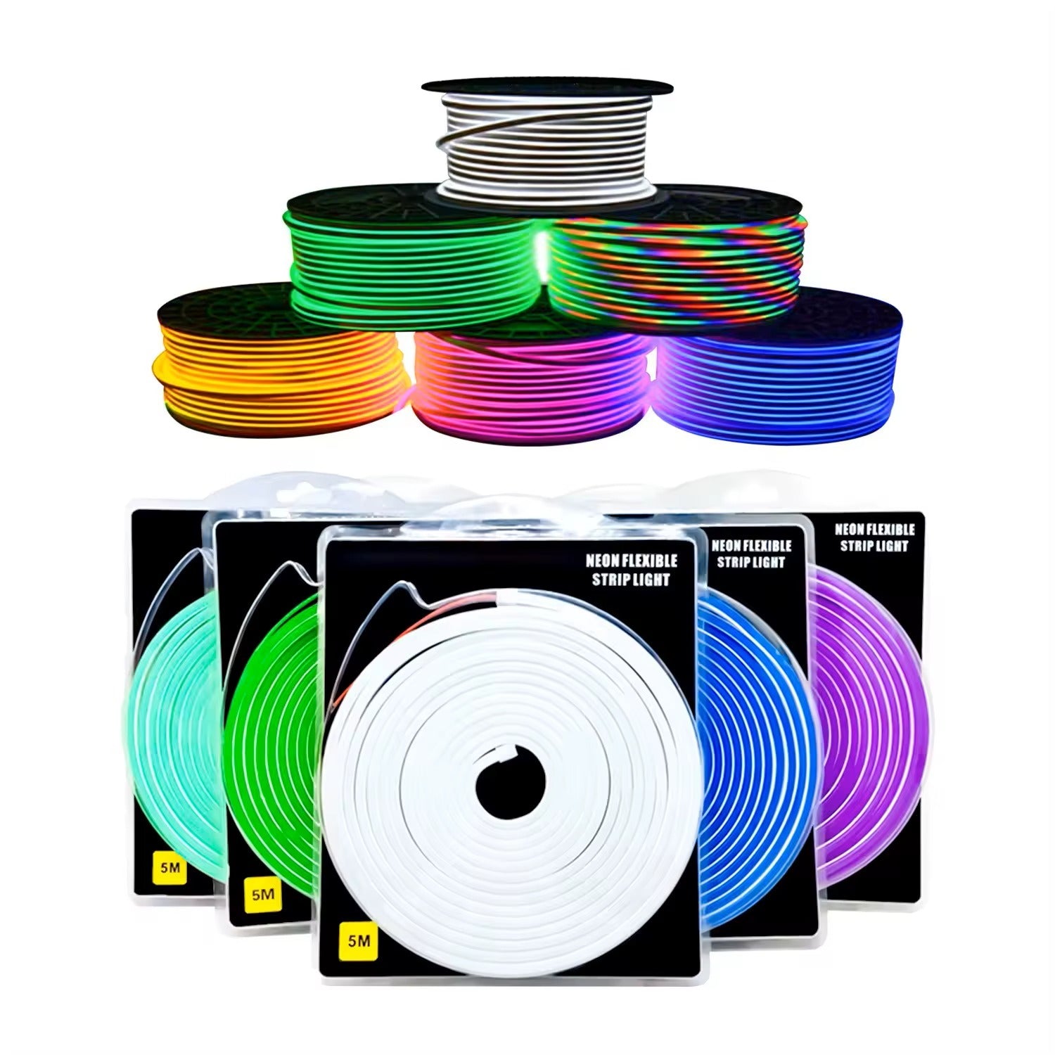 RGB Neon LED Strip Light – 5 Meter Flexible Waterproof Smart Ambient Lighting