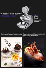 Electric Ice Shaver & Slush Machine – Snow Ice Crusher for Desserts & Drinks