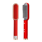 2-in-1 Ceramic Hot Comb Hair Straightener Brush – Negative Ion Electric Styling Comb