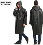Waterproof Rain Poncho with Hood – Reusable Lightweight EVA Raincoat