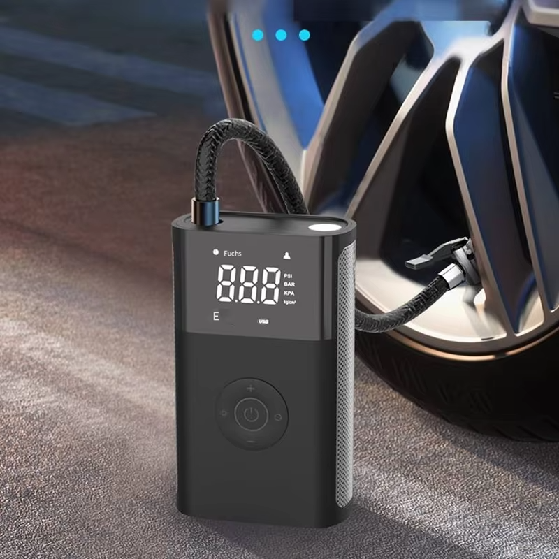 Portable Wireless Air Compressor Pump – Rechargeable Tire Inflator with Digital Display