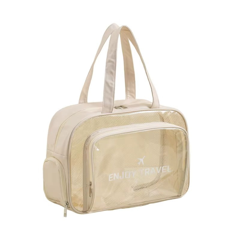 Dry-Wet Separation Travel Bag – Large Capacity Transparent Gym & Swimming Bag