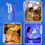 Starry Sky Carousel Projector Night Light – Rotating Music Box Lamp