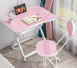 Adjustable Folding Study Desk with Chair