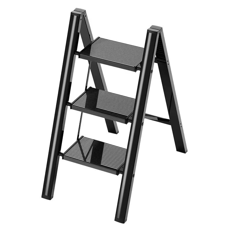 Folding 3-Step Ladder – Lightweight Anti-Slip Steel Household Step Stool
