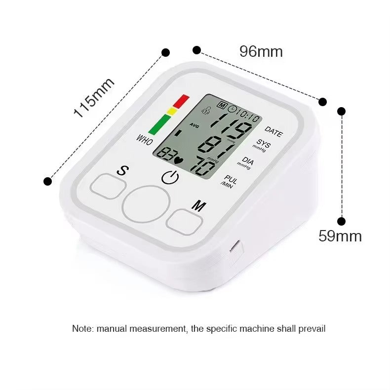 Digital Upper Arm Blood Pressure Monitor – Automatic BP Machine with LCD Display