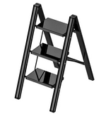 Folding 3-Step Ladder – Lightweight Anti-Slip Steel Household Step Stool